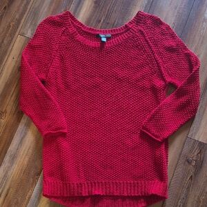 Ralph Lauren Green Label Vibrant Red Crew Neck Sweater Cable Knit  XL Cotton